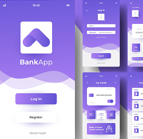 Banking app interface on a smartphone